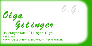 olga gilinger business card